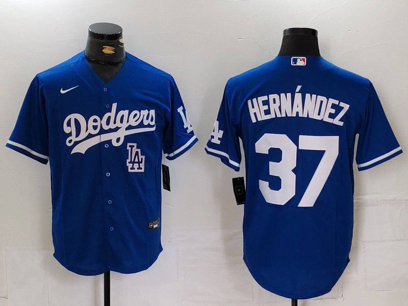 Men Los Angeles Dodgers #37 Hernandez Blue Nike Game 2024 MLB Jersey style 7244->los angeles dodgers->MLB Jersey